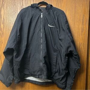 Vintage White label Nike Windbreaker Big Swoosh black XL